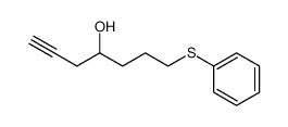 7-(phenylthio)hept-1-yn-4-ol Structure