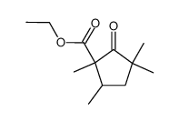 1,3,3,5-tetramethyl-2-oxo-cyclopentanecarboxylic acid ethyl ester Structure