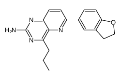 4-n-propyl-6-(2,3-dihydro-1-benzofuran-5-yl)pyrido[3,2-d]pyrimidin-2-ylamine结构式