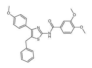 N-[5-benzyl-4-(4-methoxy-phenyl)-thiazol-2-yl]-3,4-dimethoxy-benzamide Structure