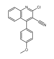 2-chloro-3-cyano-4-(p-methoxyphenyl)quinoline Structure