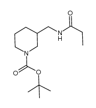 tert-butyl 3-(propionamidomethyl)piperidine-1-carboxylate结构式