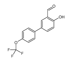 2-hydroxy-5-[4-(trifluoromethoxy)phenyl]benzaldehyde Structure