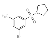 1-((3-Bromo-5-methylphenyl)sulfonyl)pyrrolidine Structure
