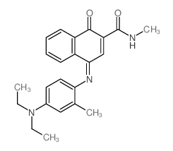 4-((4-(DIETHYLAMINO)-2-METHYLPHENYL)IMINO)-N-METHYL-1-OXO-1,4-DIHYDRONAPHTHALENE-2-CARBOXAMIDE Structure