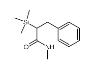 N-methyl-3-phenyl-2-(trimethylsilyl)propanamide结构式