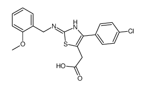 2-[4-(4-chlorophenyl)-2-[(2-methoxyphenyl)methylamino]-1,3-thiazol-5-y l]acetic acid结构式