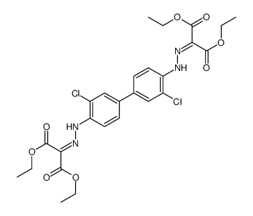 diethyl 2-[[2-chloro-4-[3-chloro-4-[2-(1,3-diethoxy-1,3-dioxopropan-2-ylidene)hydrazinyl]phenyl]phenyl]hydrazinylidene]propanedioate结构式