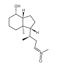 [1R-[1β(R*,Z),3aα,4β,7aβ]]-octahydro-7a-methyl-1-[1-methyl-3-(methylimino)propyl]-1H-inden-4-ol N-oxide结构式