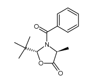 (2R,4S)-3-benzoyl-2-(tert-butyl)-4-methyl-1,3-oxazolidin-5-one结构式