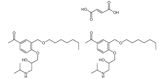 (E)-but-2-enedioic acid,1-[3-(heptoxymethyl)-4-[2-hydroxy-3-(propan-2-ylamino)propoxy]phenyl]ethanone结构式