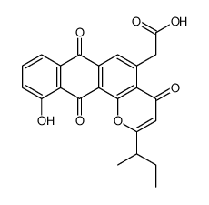 2-(2-butan-2-yl-11-hydroxy-4,7,12-trioxonaphtho[2,3-h]chromen-5-yl)acetic acid Structure