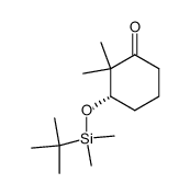 (+)-(S)-3-(tert-butyldimethylsiloxy)-2,2-dimethylcyclohexanone Structure