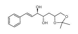 (2S,3R,E)-1-(2,2-dimethyl-1,3-dioxolan-4-yl)-5-phenylpent-4-ene-2,3-diol Structure