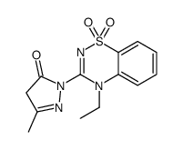 2-(4-ethyl-1,1-dioxo-1λ6,2,4-benzothiadiazin-3-yl)-5-methyl-4H-pyrazol-3-one结构式