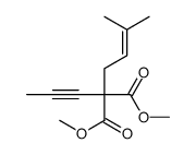 (3-METHYL-2-BUTENYL)(2-PROPYNYL)PROPANEDIOIC ACID, DIMETHYL ESTER structure