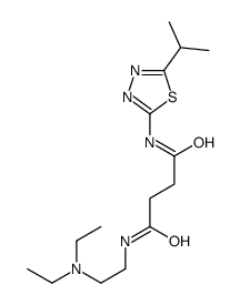 N-[2-(diethylamino)ethyl]-N'-(5-propan-2-yl-1,3,4-thiadiazol-2-yl)butanediamide结构式