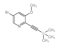5-溴-3-甲氧基-2-((三甲基甲硅烷基)乙炔)-吡啶结构式
