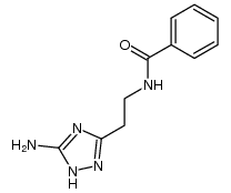 N-[2-(5-amino-4H-1,2,4-triazol-3-yl)ethyl]benzamide structure