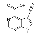 5-cyano-7H-pyrrolo[2,3-d]pyrimidine-4-carboxylic acid Structure