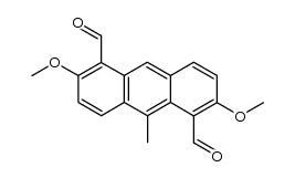 diformyl-1,5 dimethoxy-2,6 methyl-9 anthracene结构式