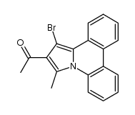 2-Acetyl-1-bromo-3-methylpyrrolo[1,2-f]phenanthridine结构式