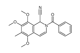 N-benzoyl-1-cyano-5,7,8-trimethoxy-6-methyl-1,2-dihydroisoquinoline结构式