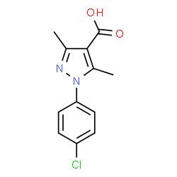 1-(4-Chlorophenyl)-3,5-dimethyl-1H-pyrazole-4-carboxylic acid structure