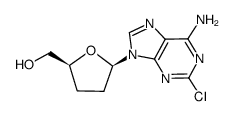 2-chloro-2',3'-dideoxyadenosine结构式