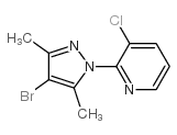 2-(4-溴-3,5-二甲基吡唑-1-基)-3-氯吡啶结构式