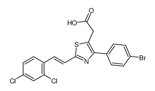 2-[4-(4-bromophenyl)-2-[(E)-2-(2,4-dichlorophenyl)ethenyl]-1,3-thiazol-5-yl]acetic acid Structure