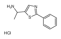 1-(2-phenyl-1,3-thiazol-5-yl)ethanamine,hydrochloride结构式