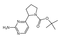 tert-butyl 2-(2- aminopyrimidin-4-yl)pyrrolidine-1-carboxylate结构式