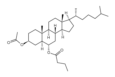 3β-acetoxy-6α-butanoyloxycholestane Structure