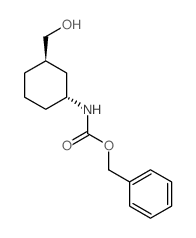trans-3-(Benzyloxycarbonylamino)cyclohexaneMethanol结构式