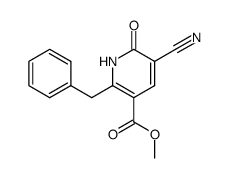 2-benzyl-5-cyano-1,6-dihydro-6-oxo-3-methoxycarbonyl pyridine结构式