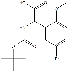 (5-溴-2-甲氧基苯基)[(叔丁氧基羰基)氨基]乙酸图片