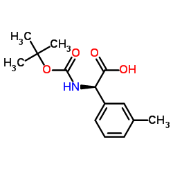 (2R)-(3-Methylphenyl)({[(2-methyl-2-propanyl)oxy]carbonyl}amino)acetic acid Structure