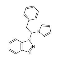 1-(2-phenyl-1-(1H-pyrrol-1-yl)ethyl)-1H-benzo[d][1,2,3]triazole Structure