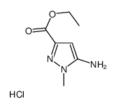 ethyl 5-amino-1-Methyl-1H-pyrazole-3-carboxylate hydrochloride结构式