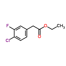 ethyl 2-(4-chloro-3-fluorophenyl)acetate结构式