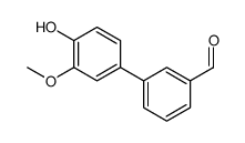 3-(4-hydroxy-3-methoxyphenyl)benzaldehyde结构式