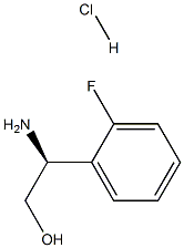 (S)-2-氨基-2-(2-氟苯基)乙醇盐酸盐结构式