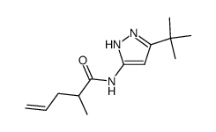 N-(3-t-butyl-1H-pyrazol-5-yl)-2-methyl-4-pentenamide Structure