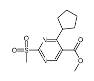 methyl 4-cyclopentyl-2-methylsulfonylpyrimidine-5-carboxylate结构式