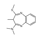 3-methyl-N,N-dimethyl-4-(methylthio)-3H-1,5-benzodiazepin-2-amine Structure