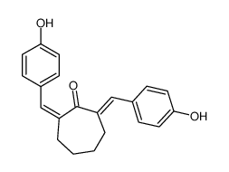 2,7-bis[(4-hydroxyphenyl)methylidene]cycloheptan-1-one结构式