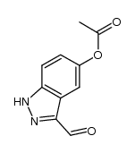 3-formyl-1H-indazol-5-yl acetate结构式