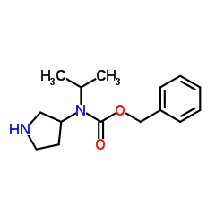 Benzyl isopropyl(3-pyrrolidinyl)carbamate结构式