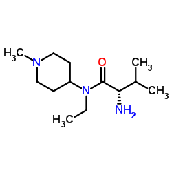 N-Ethyl-N-(1-methyl-4-piperidinyl)-L-valinamide结构式